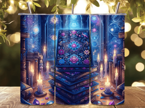 Download Mystical Tarot Book Candle Tumbler Wrap - Mystical Collection