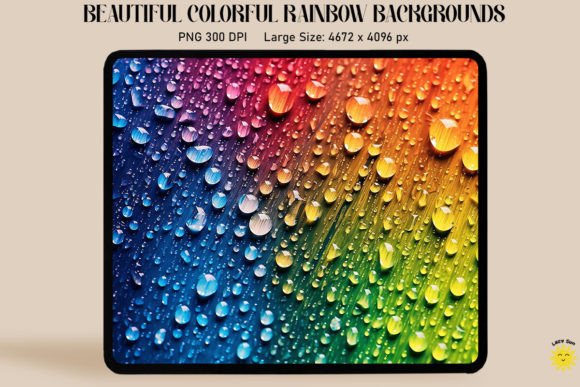 Download Colorful Rainbow and Drops Backgrounds - Premium Resources