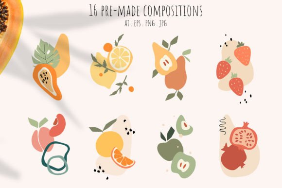 Download Juicy Fruits Abstract Art - Fruit Collection